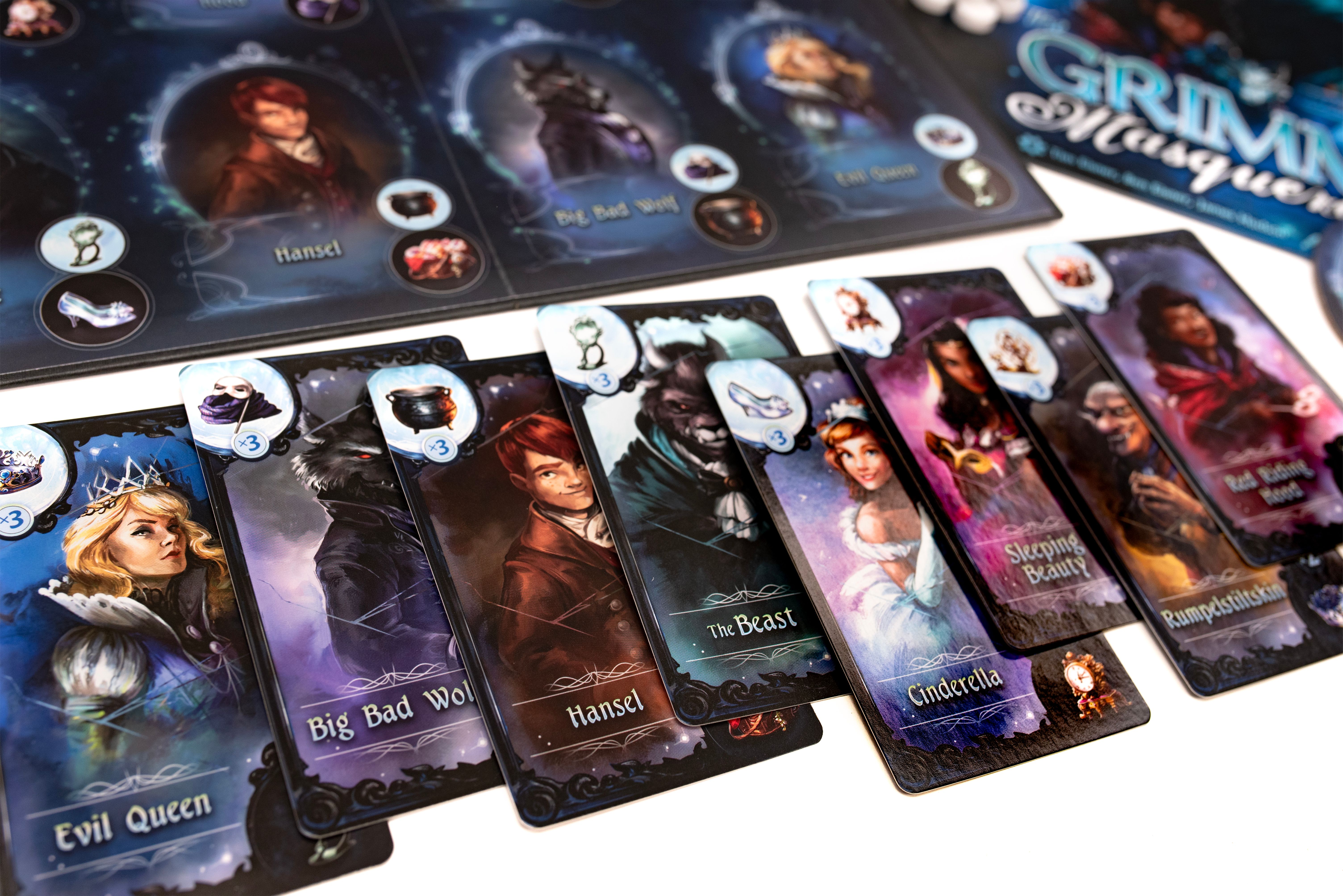 thumbnail image 2 of Grimm Masquerade Board Game – A Fairy Tale Masked Party Game For 3-7 Players 2 of 13