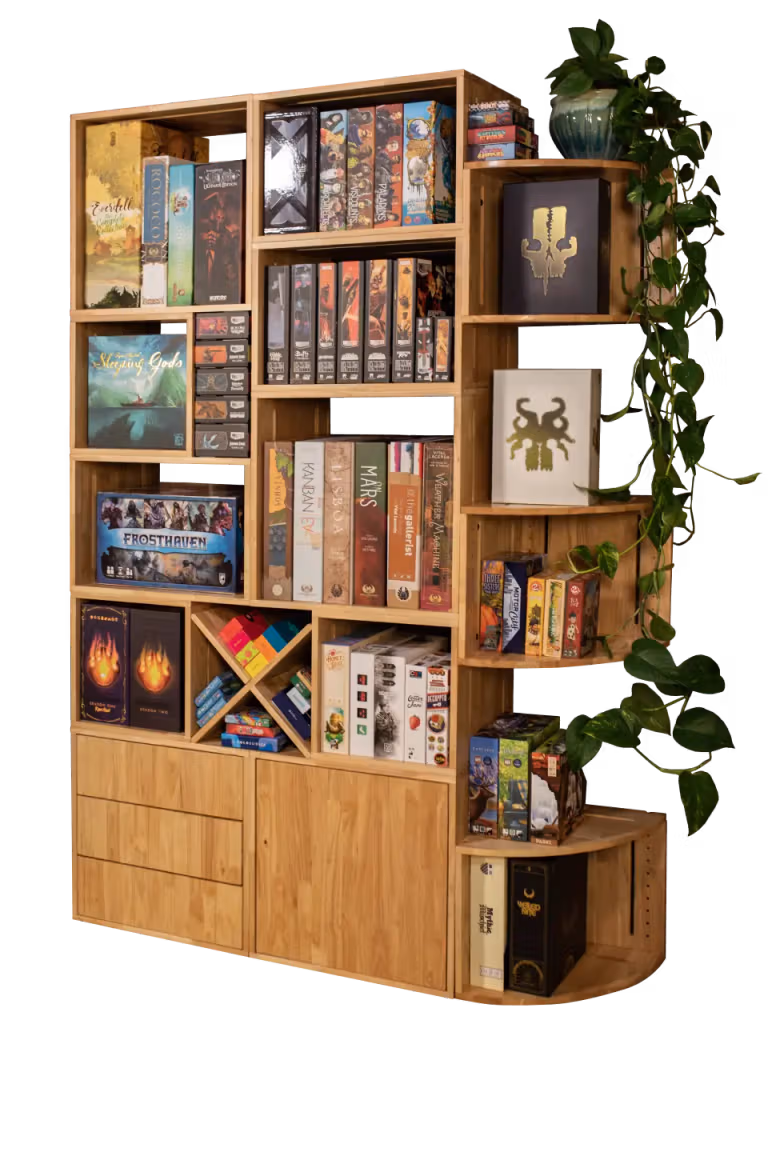 Shelves worthy of your games.
