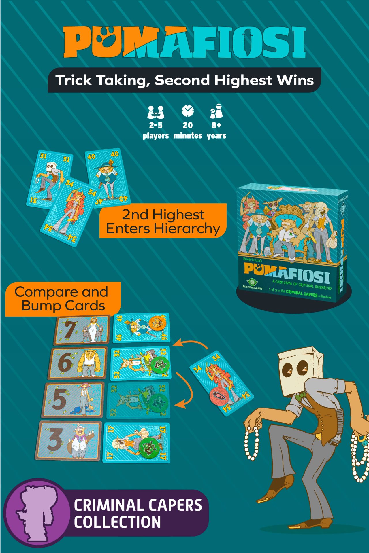 The Pumafiosi (Puma Mafiosi) operate in a strict hierarchy from the family's boss down to the lowest Picciotti.