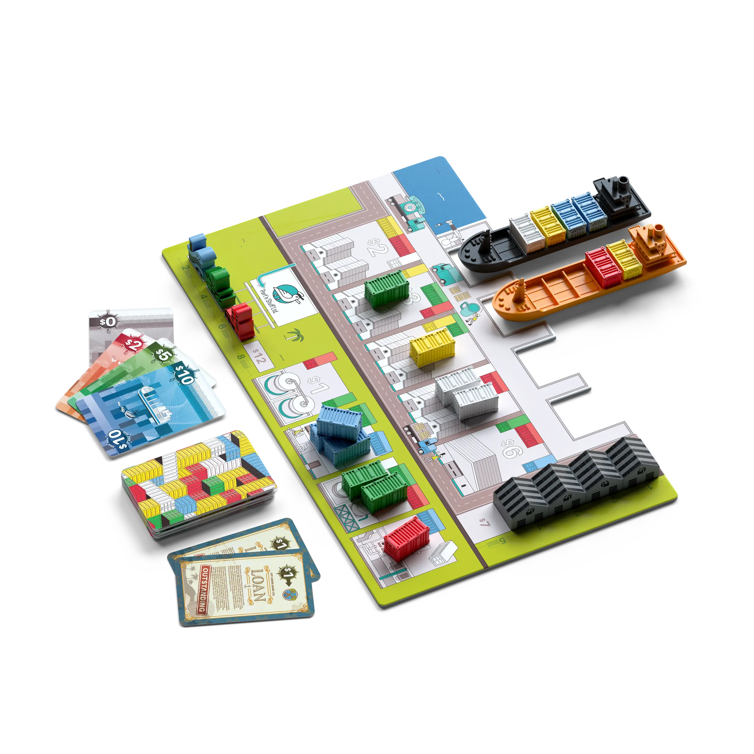 Container Board Game Player Board Closeup